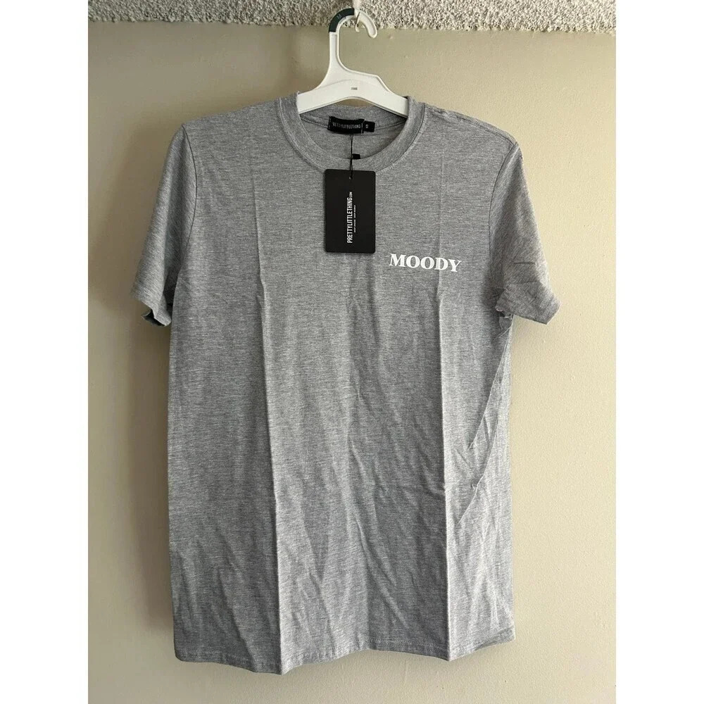 Pretty Little Thing Moody t-shirt Grey Sz S
